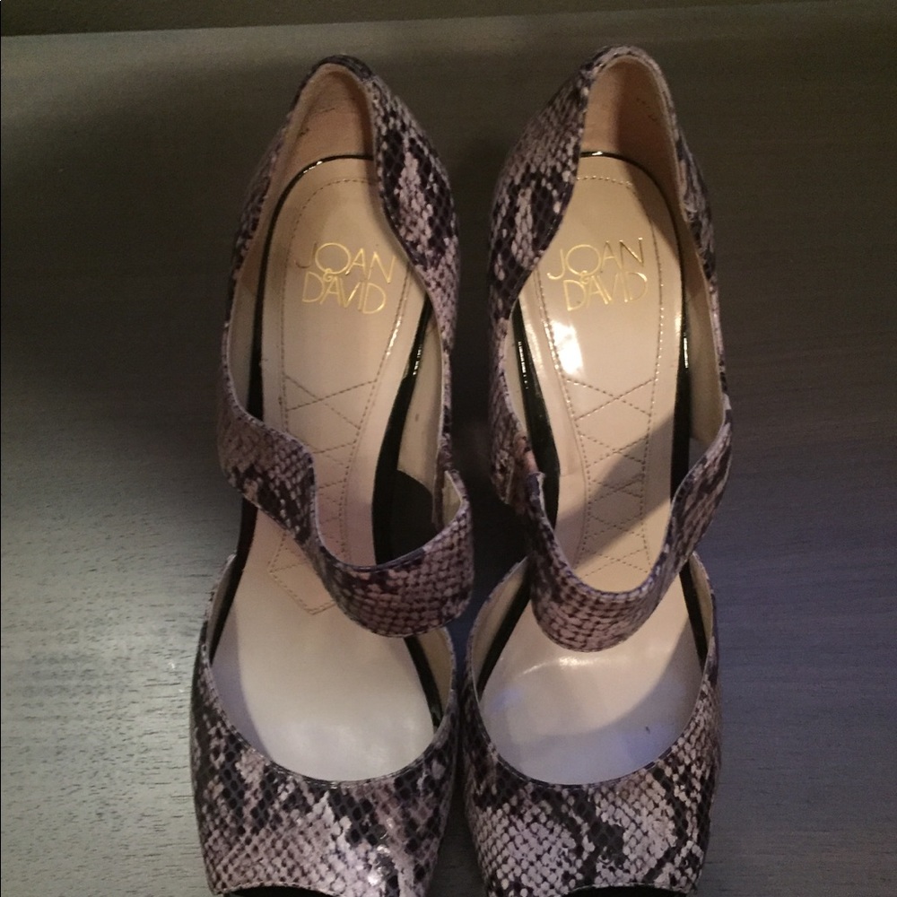 Gorgeous Leather Python Print Platform Sandals - image 2